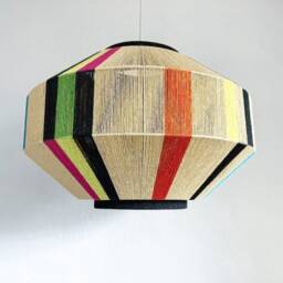 Japanese Paper String Pendant Light Handmade Art Deco Woven Lamp - thumbnail 2