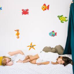 Fish Wall Decals, Octopus Starfish Sea Life Children's Stickers, Nursery Fishes, 055 - thumbnail 2