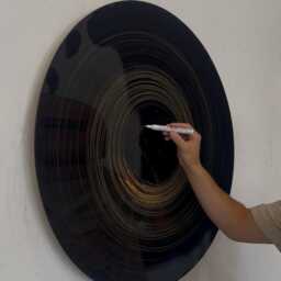 Concave Black Hole Mirror Art Handmade Metal Wall Sculpture, Metal Wall Art, Sculpture - thumbnail 4