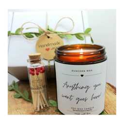 Custom Text Candle Personalised Message Gift Soy Wax Vegan Friendly For Him Her Mum Wife Colleague Funny Text Fast Delivery