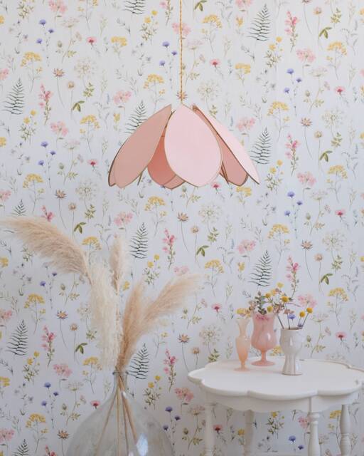 Double Flower Pendant Light - Blush - image 1