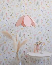 Double Flower Pendant Light - Blush - thumbnail 1