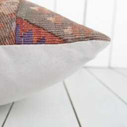 Vintage Turkish Kilim Pillow Cover Bohemian Accent Cushion - 16x16 - thumbnail 4