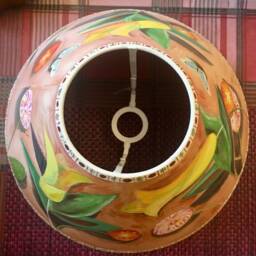 Bloomsbury Lampshade, Bohemian Interiors, Duncan Grant, Hand Painted Bespoke Lighting, Vanessa Bell Lampshade - thumbnail 4
