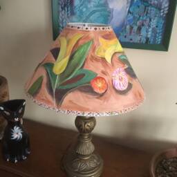 Bloomsbury Lampshade, Bohemian Interiors, Duncan Grant, Hand Painted Bespoke Lighting, Vanessa Bell Lampshade - thumbnail 3