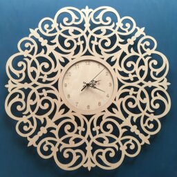 Ludwika Wooden Wall Clock 60cm Birch Plywood, Silent Movement - thumbnail 2