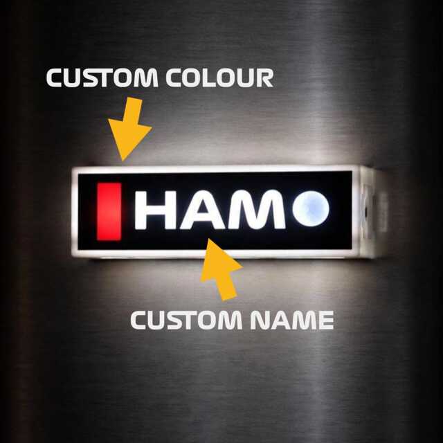 Custom Formula 1 Led Lightbox Motion Sensor Fridge Magnet - Driver Name Abbreviation, Usb Rechargeable, F1 Sign 3D Printed - image 1