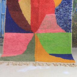 Custom Fabulous Azilal Rug, Authentic Moroccan Rug, Abstract Multicolored Carpet, Handmade Bohemian Rug - thumbnail 3