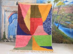 Custom Fabulous Azilal Rug, Authentic Moroccan Rug, Abstract Multicolored Carpet, Handmade Bohemian Rug - thumbnail 1