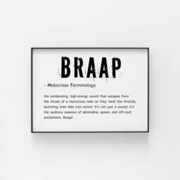 Braap Motocross Wall Art, Ideal Gift For A Fan, Lovers Of Dirt Bike & Life, Rider Christmas Gift, Motox Art - thumbnail 1
