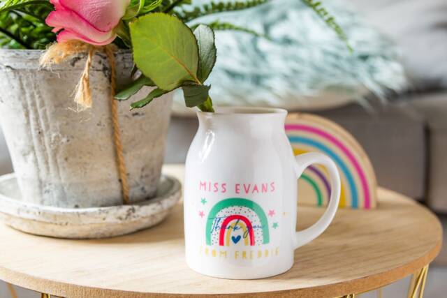 Personalised Ceramic Flower Vase, Teacher Thank You Gift - image 1