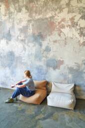 Floor Pillow Seating, Linen Seat Cushion, Pouf Ottoman, Meditation Cushion, Pouf, Pillow, Wabi Sabi Decor