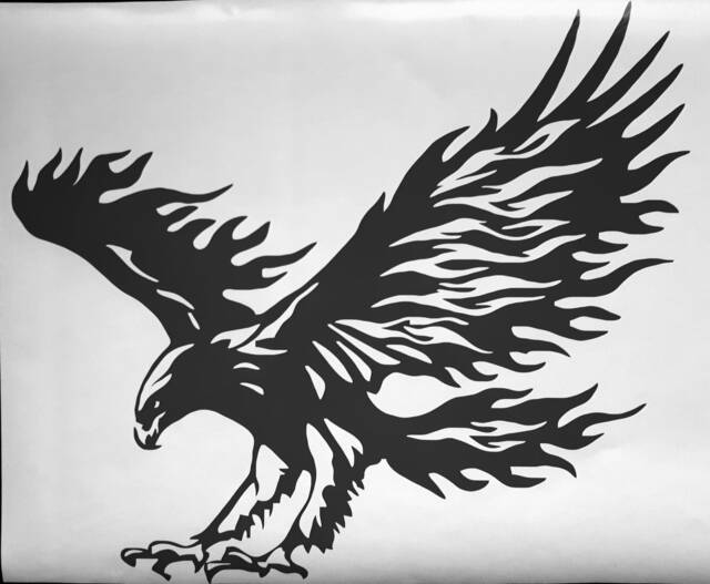 Hawk Eagle Attack Wall Art Decal Car Van Bonnet Vinyl Side Sticker Hood Graphic Window Door Sign Motorhome Campervan - image 1