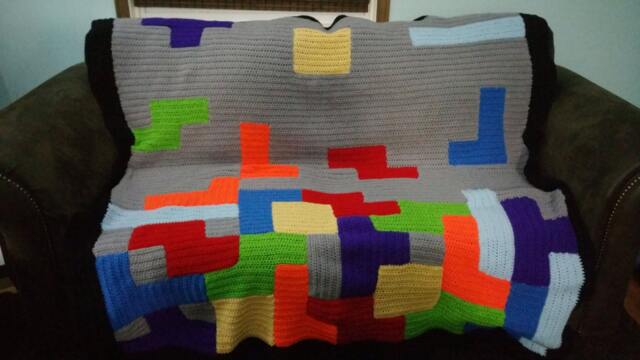 Video Game Crocheted Afghan Blanket - Day - image 1