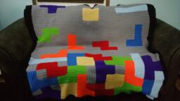 Video Game Crocheted Afghan Blanket - Day
