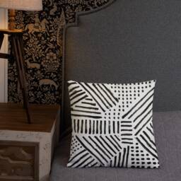 Black & White Accent Pillow Modern Home Decor - thumbnail 4