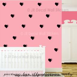 Heart Wall Decals - Set Of 10 - 10cm Bedroom Decor - thumbnail 2