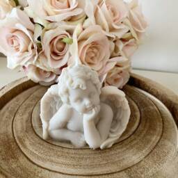 Angel Candle - Cherub Gift Ideas Pillar Handmade Modern Decorative Soy Wax Christmas Birthday Gifts For Her Stylish - thumbnail 3