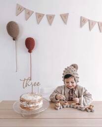 Crochet Balloon - 3D Cotton Nursery Decoration - thumbnail 1