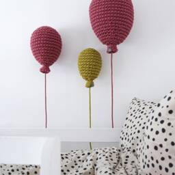 Crochet Balloon - 3D Cotton Nursery Decoration - thumbnail 2