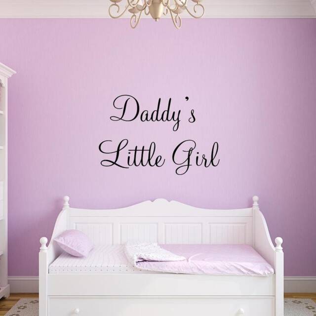 Daddy's Little Girl Nursery Wall Decal Girls Room Vinyl Sticker - Vwaq - image 1