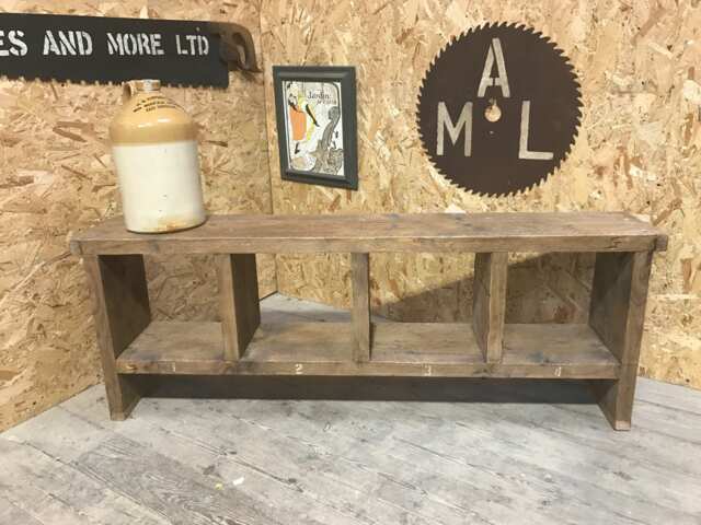 4 Hole Rustic Up-Cycled Bench. - For Delivery Charge Info See Description - image 1