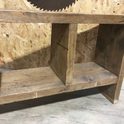 4 Hole Rustic Up-Cycled Bench. - For Delivery Charge Info See Description - thumbnail 2
