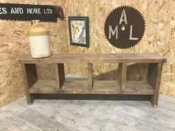 4 Hole Rustic Up-Cycled Bench. - For Delivery Charge Info See Description - thumbnail 1