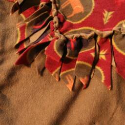 Fleece Blanket - Winter Wildlife With Woven Edge Christmas Winter - thumbnail 3