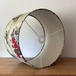 Sanderson Tally Ho Evergreen & Crimson Luxury Lamp Shade. Handmade Table/ Pendant Drum Shades in 30cm 40cm. Hunting/ Vintage/ Country Theme - thumbnail 4