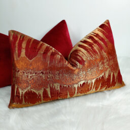 Decorative Glamorous Luxury Cushion Cover Inca Red/Burnt Orange Beautiful Lumbar Pillow Case For Couch Or Snug