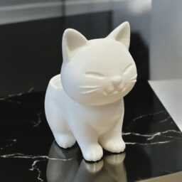 Cute Cat Planter - Kitty Plant Pot Succulent Lover Gift 3D Printed Indoor Desk Decor - thumbnail 4