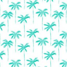 Organic Teal Palm Trees Nursery & Toddler Bedding, Crib Sheet, Sheets, Minky Blanket, Beach, Surf, Tropical, Ocean - thumbnail 1