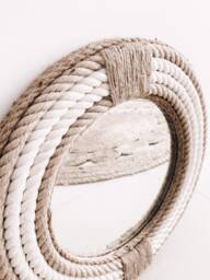 Small 41cm - 16Inch Handmade Hampton Style Round Rope Mirror Nautical Home Decor