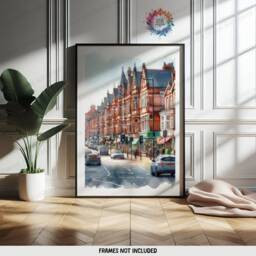 Luton Poster Prints - Set Of 3 Posters - Watercolour Wall Art Decor Travel Hanging England Artwork Gift UK Painting - thumbnail 3