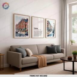 Luton Poster Prints - Set Of 3 Posters - Watercolour Wall Art Decor Travel Hanging England Artwork Gift UK Painting - thumbnail 1