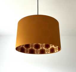 "Lampshade ""Retro Ochre" - thumbnail 1