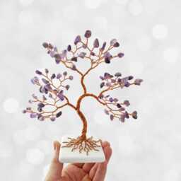 Amethyst Crystal Tree, February Birthstone, Birthday Gift, 6Th Anniversary Gift For Wife - thumbnail 1