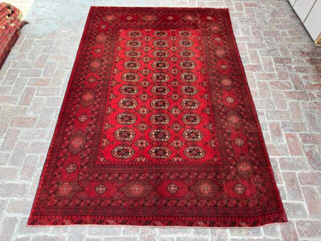6x9 Afghan Turkmen Antique Rug - Vegetable Dyed Wool Carpet Tribal Oriental Masterpiece For Classic Home Spaces Boho Gift - image 1