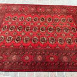 6x9 Afghan Turkmen Antique Rug - Vegetable Dyed Wool Carpet Tribal Oriental Masterpiece For Classic Home Spaces Boho Gift - thumbnail 3