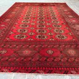 6x9 Afghan Turkmen Antique Rug - Vegetable Dyed Wool Carpet Tribal Oriental Masterpiece For Classic Home Spaces Boho Gift - thumbnail 2