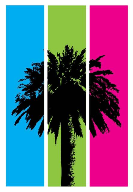 California Palm Tree - Handmade Indoor Outdoor Vinyl On Sheet Metal - image 1