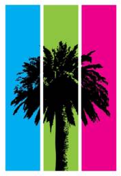 California Palm Tree - Handmade Indoor Outdoor Vinyl On Sheet Metal - thumbnail 1