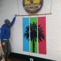 California Palm Tree - Handmade Indoor Outdoor Vinyl On Sheet Metal - thumbnail 2