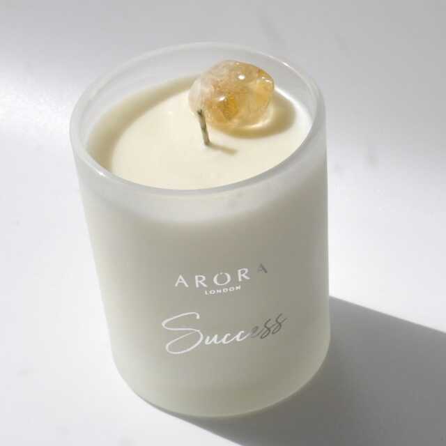 Citrine Crystal Candle Aromatherapy Essential Oils, 100% Natural Soy Candle - image 1