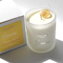 Citrine Crystal Candle Aromatherapy Essential Oils, 100% Natural Soy Candle - thumbnail 3