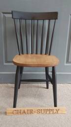 Painted 2-Tone Scandinavian Nordic Kitchen Dining Chair in Farrow & Ball Colours - thumbnail 2