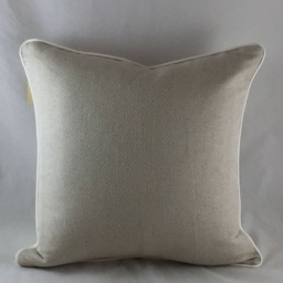 Linen Cushion Cover From The Natural Collection, Herringbone Weave, White Back With Same Piping - thumbnail 3