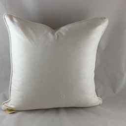 Linen Cushion Cover From The Natural Collection, Herringbone Weave, White Back With Same Piping - thumbnail 2