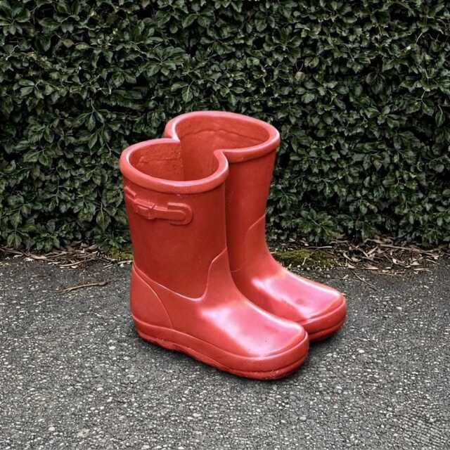 Unique Red Boots Sculpture Concrete Statue Cement Figurine Outdoor Decoration Handmade Ornament Boots Lover Gift - image 1